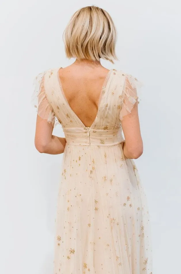 Women Nova Shimmer Maxi Dress Gold Baltic Born Embellished and Sequined Women Nova Shimmer Maxi Dress Gold Baltic Born Embellished and Sequined