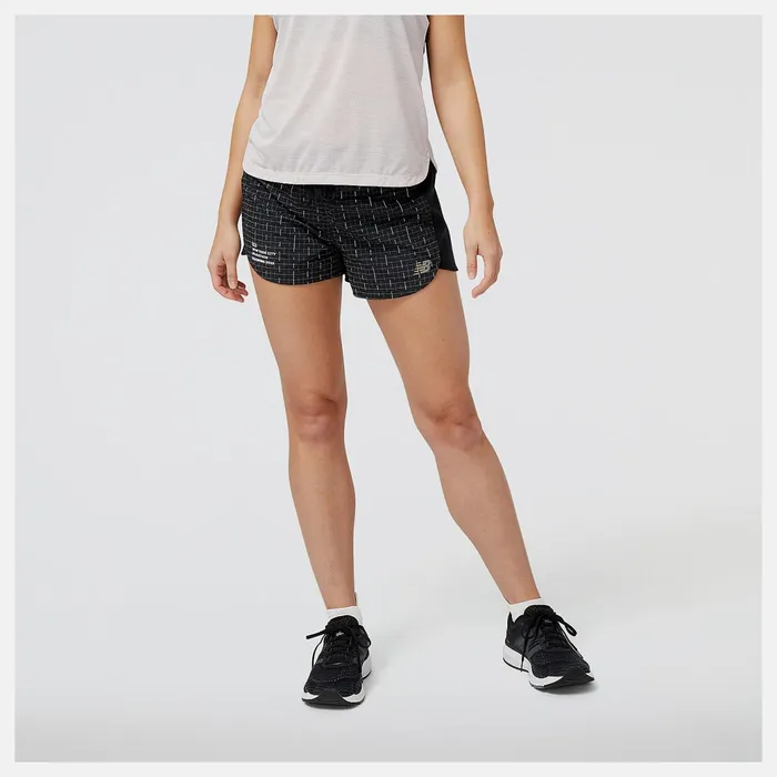 Women NYC Marathon Training Impact Run Luminous 3 Inch Short Black New Balance Shorts