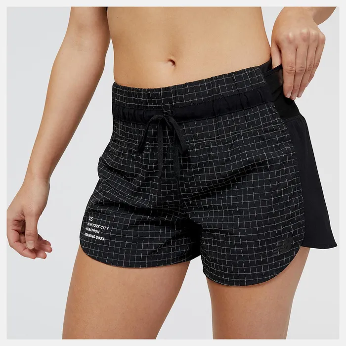 Women NYC Marathon Training Impact Run Luminous 3 Inch Short Black New Balance Shorts