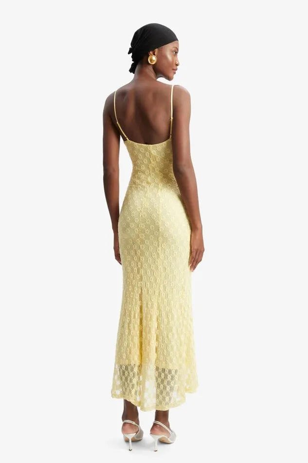 Women Occasion Dresses Bardot Adoni Mesh Midi Dress In Canary Yellow Canary Yellow Women Occasion Dresses Bardot Adoni Mesh Midi Dress In Canary Yellow Canary Yellow