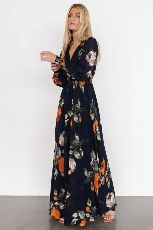 Women Olivia Maxi Dress Midnight Navy Floral Baltic Born Maxi Dresses Women Olivia Maxi Dress Midnight Navy Floral Baltic Born Maxi Dresses