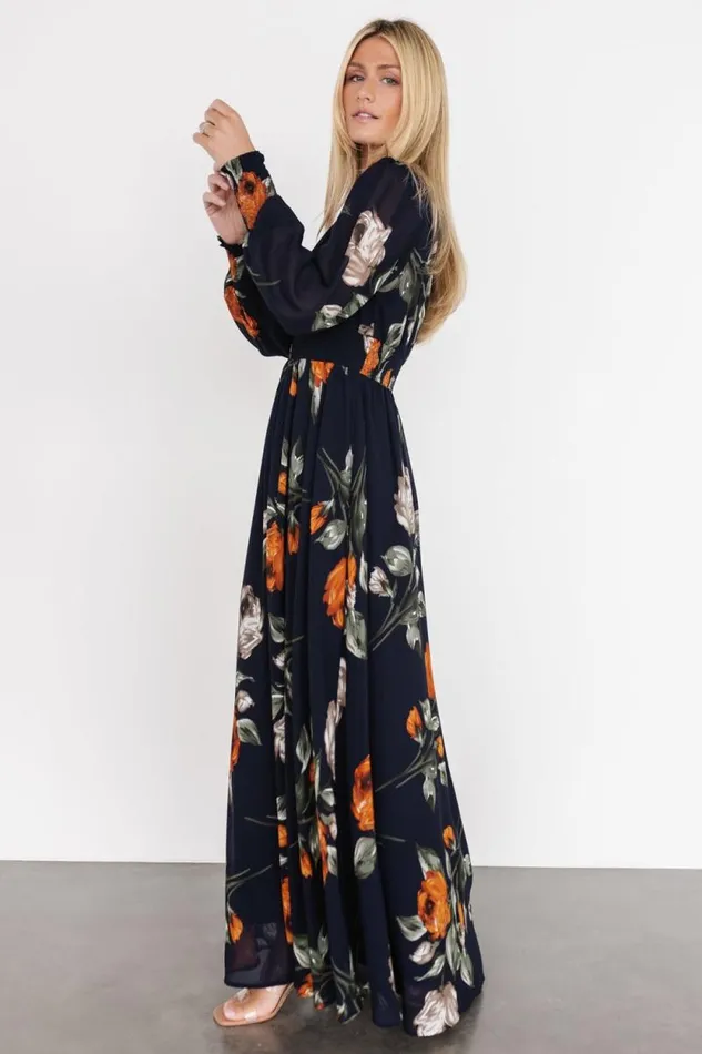 Women Olivia Maxi Dress Midnight Navy Floral Baltic Born Maxi Dresses Women Olivia Maxi Dress Midnight Navy Floral Baltic Born Maxi Dresses