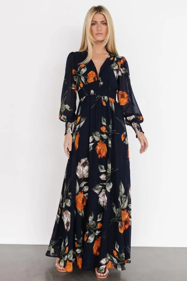 Women Olivia Maxi Dress Midnight Navy Floral Baltic Born Maxi Dresses Women Olivia Maxi Dress Midnight Navy Floral Baltic Born Maxi Dresses