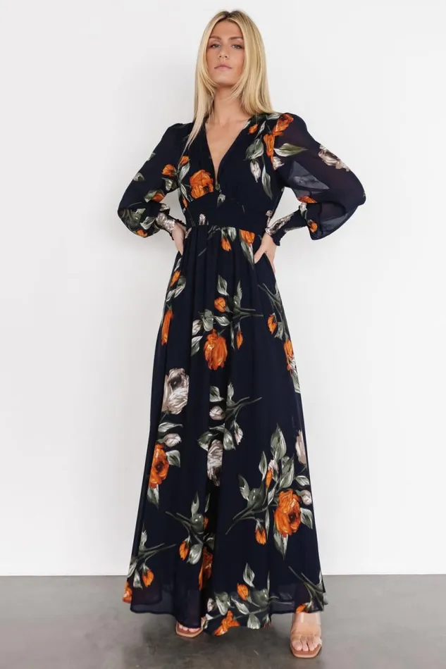Women Olivia Maxi Dress Midnight Navy Floral Baltic Born Maxi Dresses Women Olivia Maxi Dress Midnight Navy Floral Baltic Born Maxi Dresses