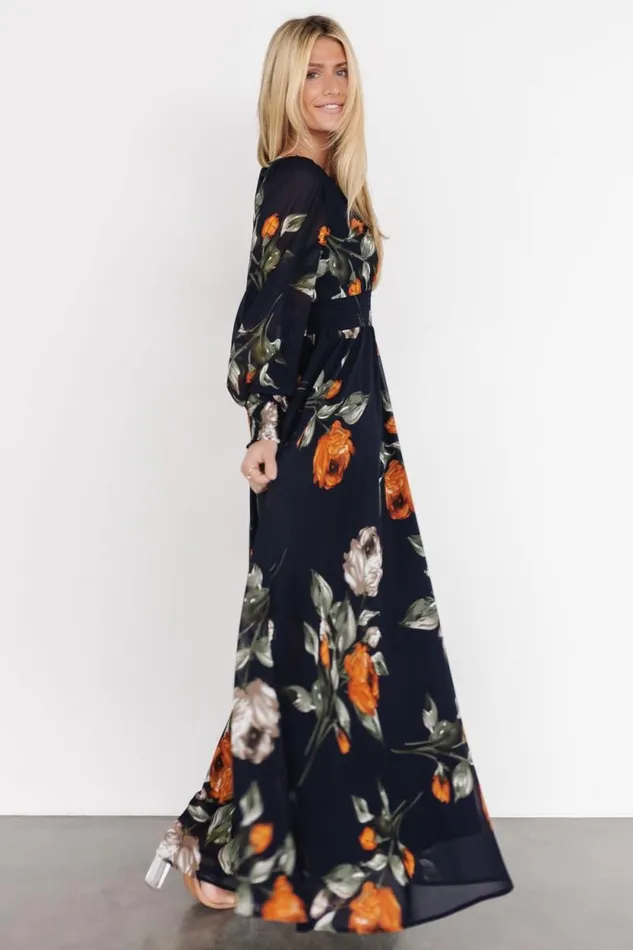 Women Olivia Maxi Dress Midnight Navy Floral Baltic Born Maxi Dresses Women Olivia Maxi Dress Midnight Navy Floral Baltic Born Maxi Dresses