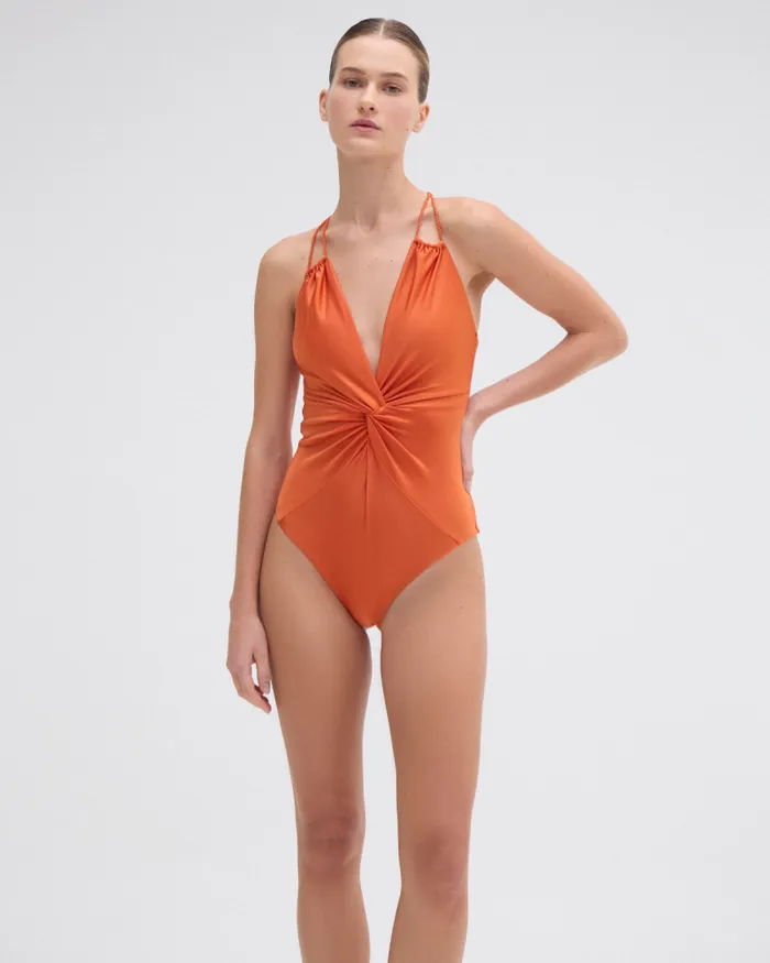 Women One Pieces PatBO JERSEY SANDS PLUNGE ONE PIECE Papric