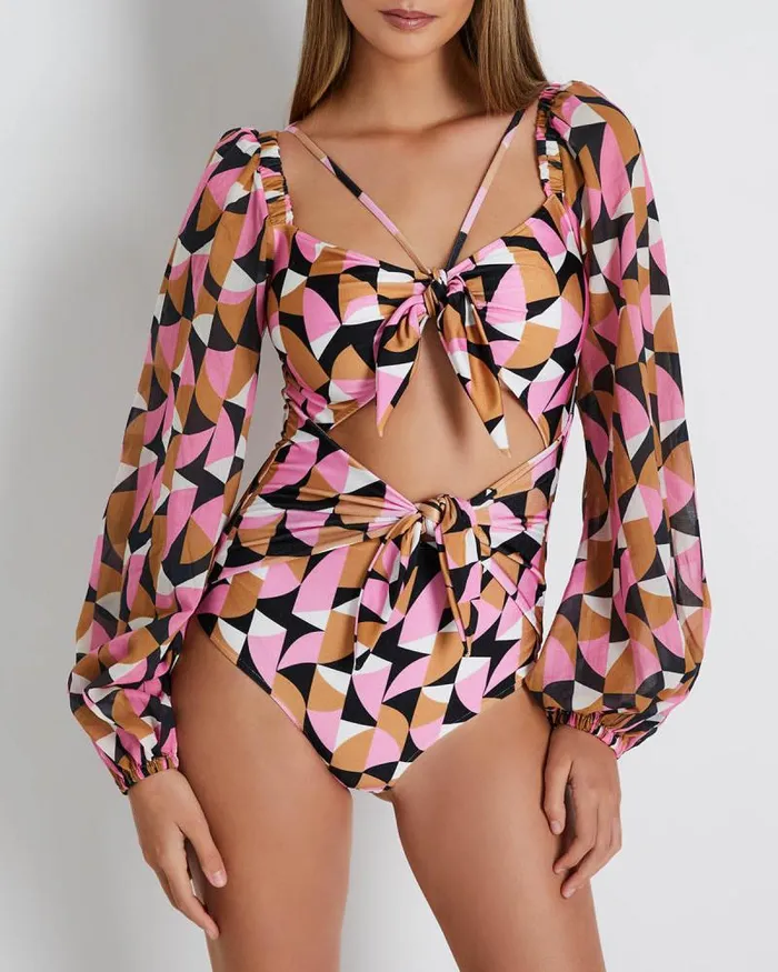 Women One Pieces PatBO Plitka Cutout Bodysuit FINAL SALE Pink