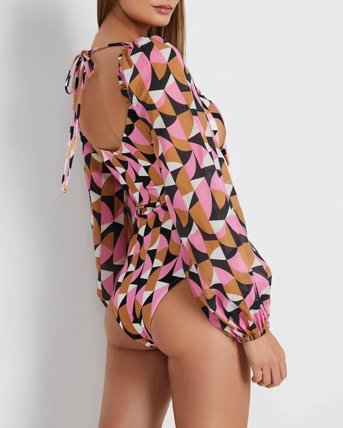 Women One Pieces PatBO Plitka Cutout Bodysuit FINAL SALE Pink