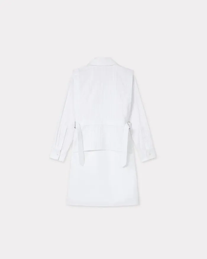 Women Oversized Shirting Dress White Kenzo Dresses And Skirts