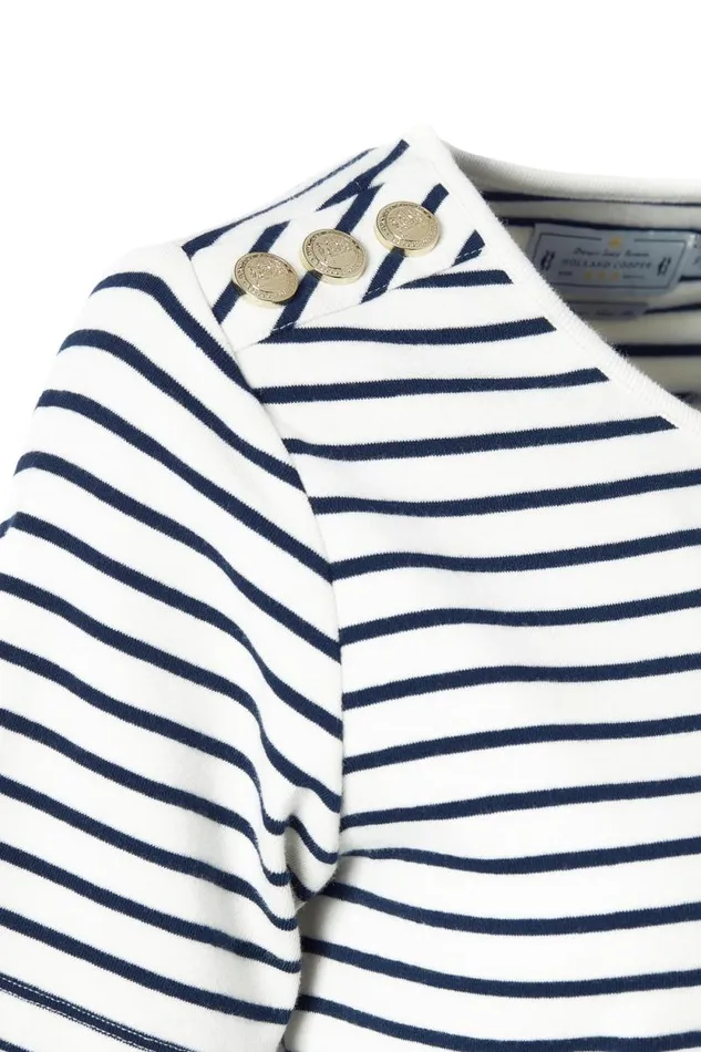 Women Padstow Crew Neck Tee Natural Ink Navy Stripe Holland Cooper Tops Women Padstow Crew Neck Tee Natural Ink Navy Stripe Holland Cooper Tops