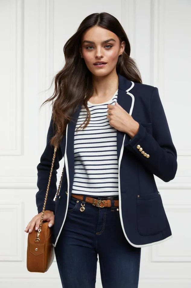 Women Padstow Crew Neck Tee Natural Ink Navy Stripe Holland Cooper Tops Women Padstow Crew Neck Tee Natural Ink Navy Stripe Holland Cooper Tops