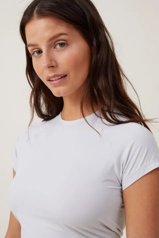 Women Pajamas Cotton On Soft Lounge Raglan Crop Tee Grey