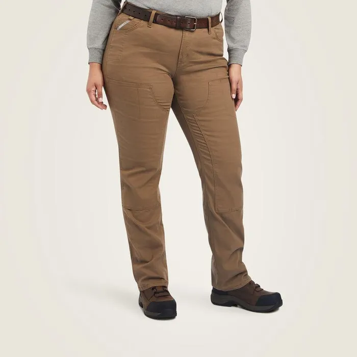 Women Pants and Shorts Ariat Rebar DuraStretch Made Tough Double Front Pant Field Khaki