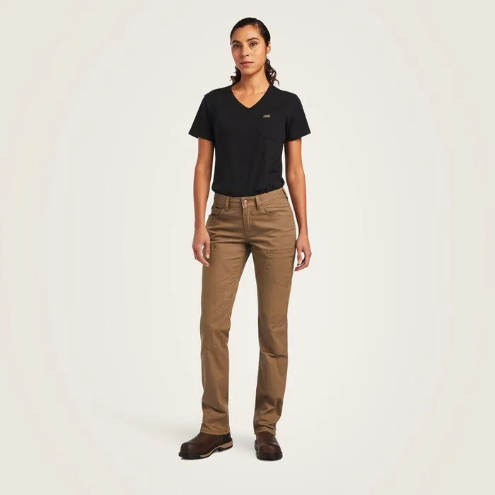 Women Pants and Shorts Ariat Rebar DuraStretch Made Tough Double Front Pant Field Khaki