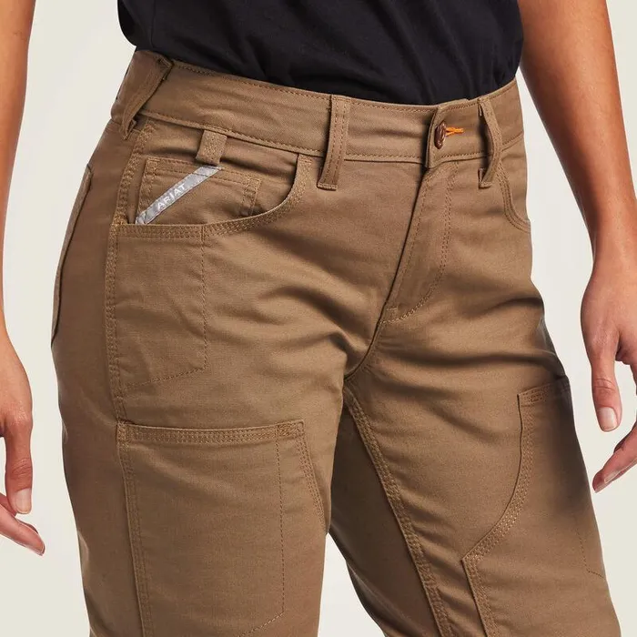 Women Pants and Shorts Ariat Rebar DuraStretch Made Tough Double Front Pant Field Khaki