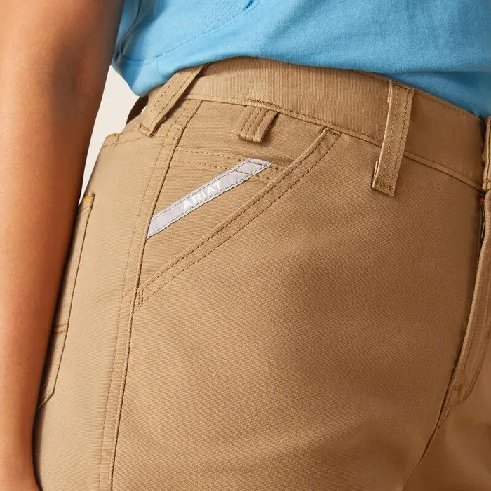 Women Pants and Shorts Ariat Rebar PR Made Tough 6quot Short Field Khaki