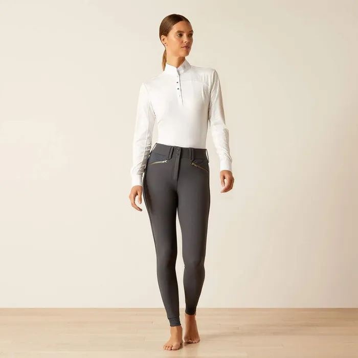 Women Pants and Shorts Ariat Tri Factor X Bellatrix Full Seat Breech Ebony Grey