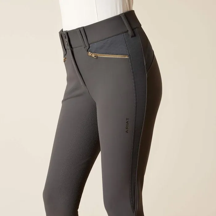 Women Pants and Shorts Ariat Tri Factor X Bellatrix Full Seat Breech Ebony Grey