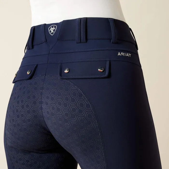 Women Pants and Shorts Ariat WMS Tri Factor Grip Full Seat Breech Navy