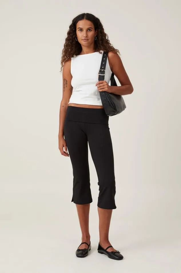 Women Pants Cotton On Bella Capri Black