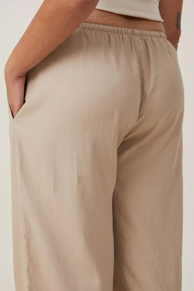Women Pants Cotton On Haven Wide Leg Pant Mid Taupe
