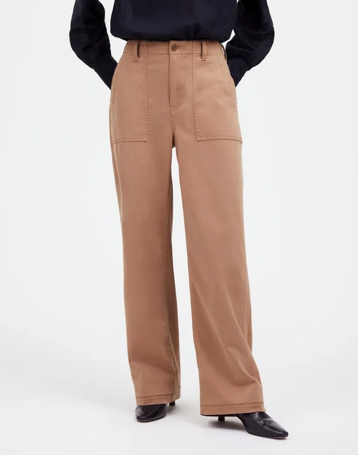 Women Pants Madewell LowSlung Baggy Utility Pants Dark Camel