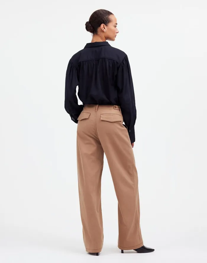 Women Pants Madewell LowSlung Baggy Utility Pants Dark Camel