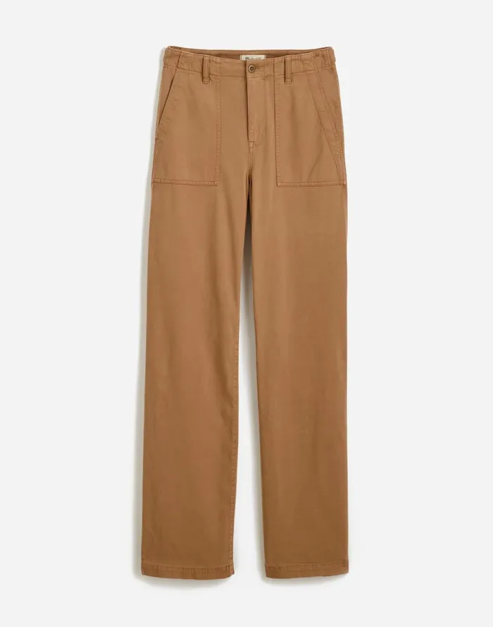 Women Pants Madewell LowSlung Baggy Utility Pants Dark Camel