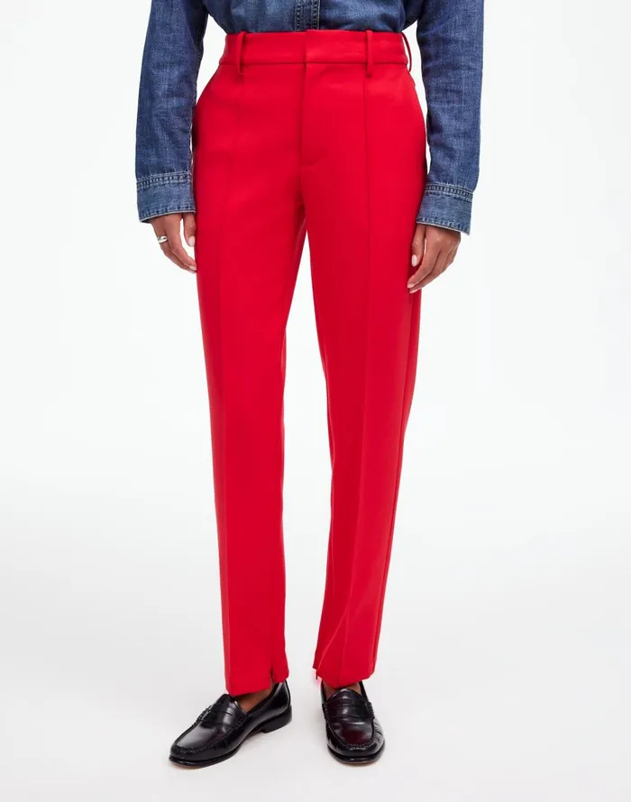 Women Pants Madewell MidRise Slim Ankle Pant Bright Cherry