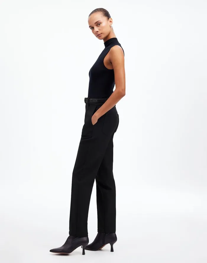 Women Pants Madewell MidRise Slim Ankle Pant True Black