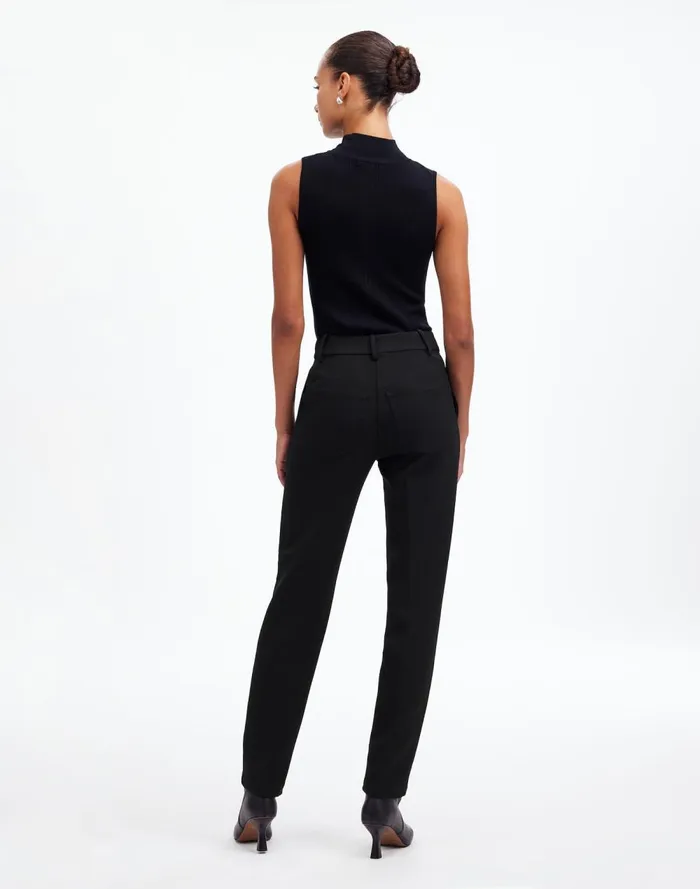 Women Pants Madewell MidRise Slim Ankle Pant True Black