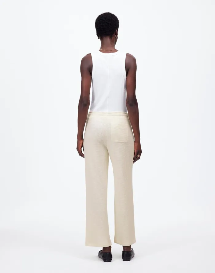 Women Pants Madewell WaffleKnit StraightLeg Sweatpants Winter White