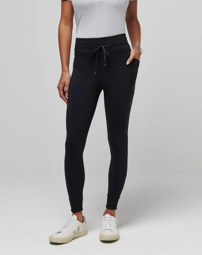 Women Pants TravisMathew MOVEKNIT TIE LEGGING Black Women Pants TravisMathew MOVEKNIT TIE LEGGING Black