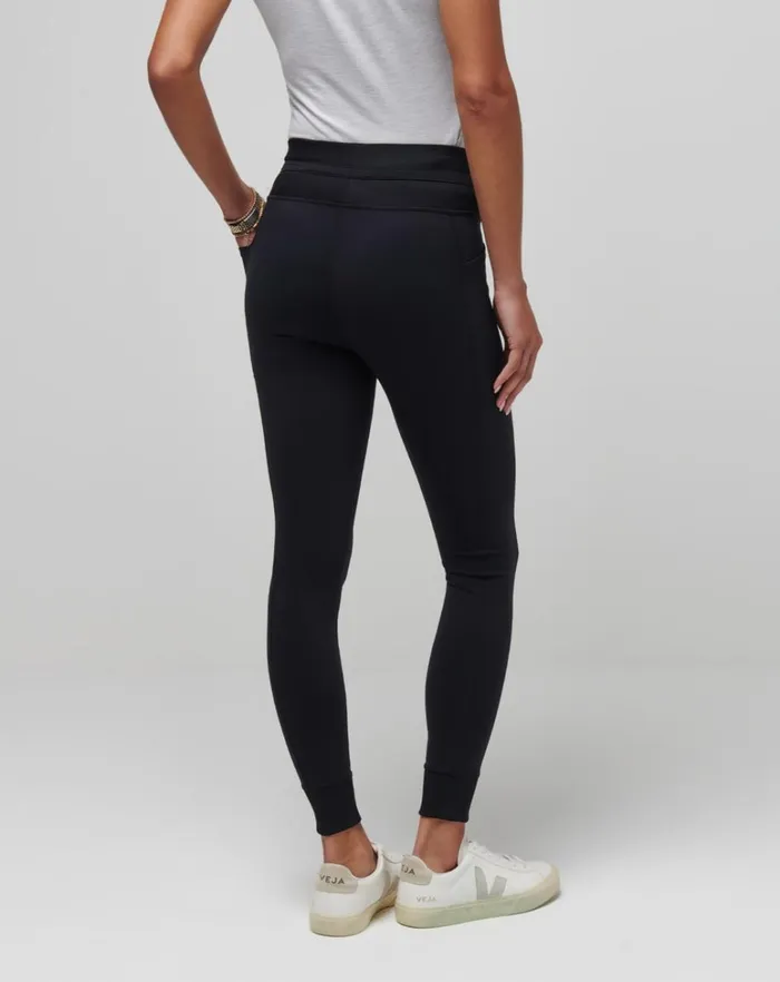 Women Pants TravisMathew MOVEKNIT TIE LEGGING Black Women Pants TravisMathew MOVEKNIT TIE LEGGING Black