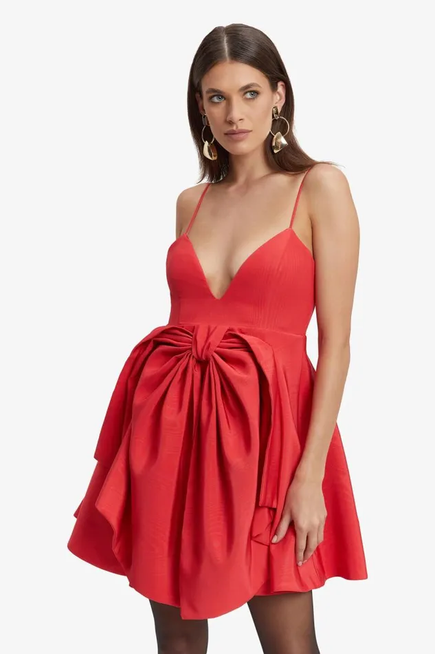 Women Party Dresses Bardot Annabelle Mini Dress In Fire Red Fire Red Women Party Dresses Bardot Annabelle Mini Dress In Fire Red Fire Red