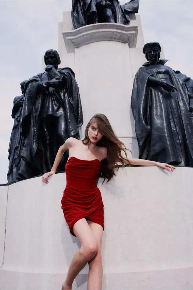 Women Party Dresses Bardot Claudette Mini Dress In Deep Red Deep Red Women Party Dresses Bardot Claudette Mini Dress In Deep Red Deep Red
