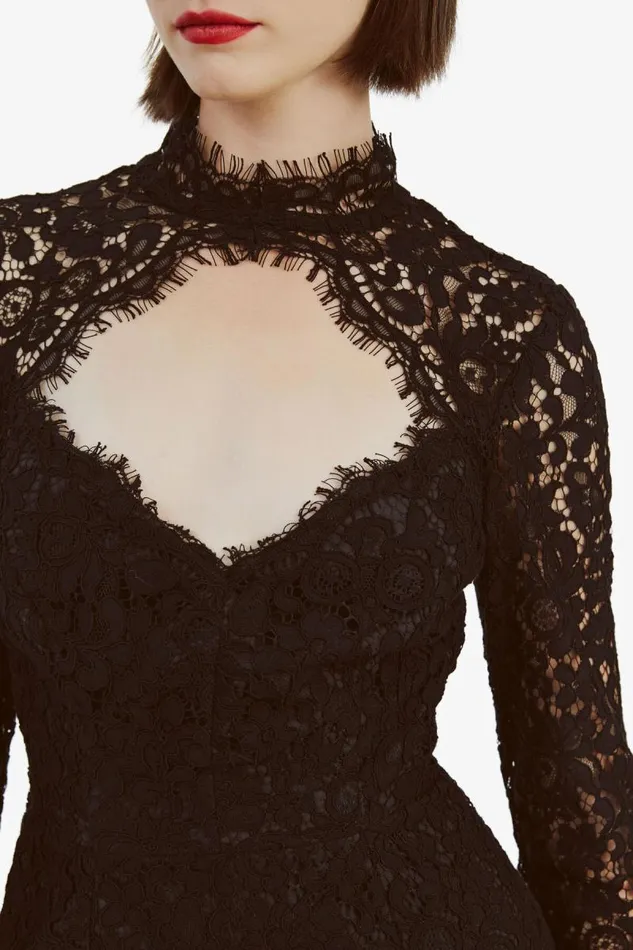 Women Party Dresses Bardot Lulani Long Sleeve Mini Dress In Black Black