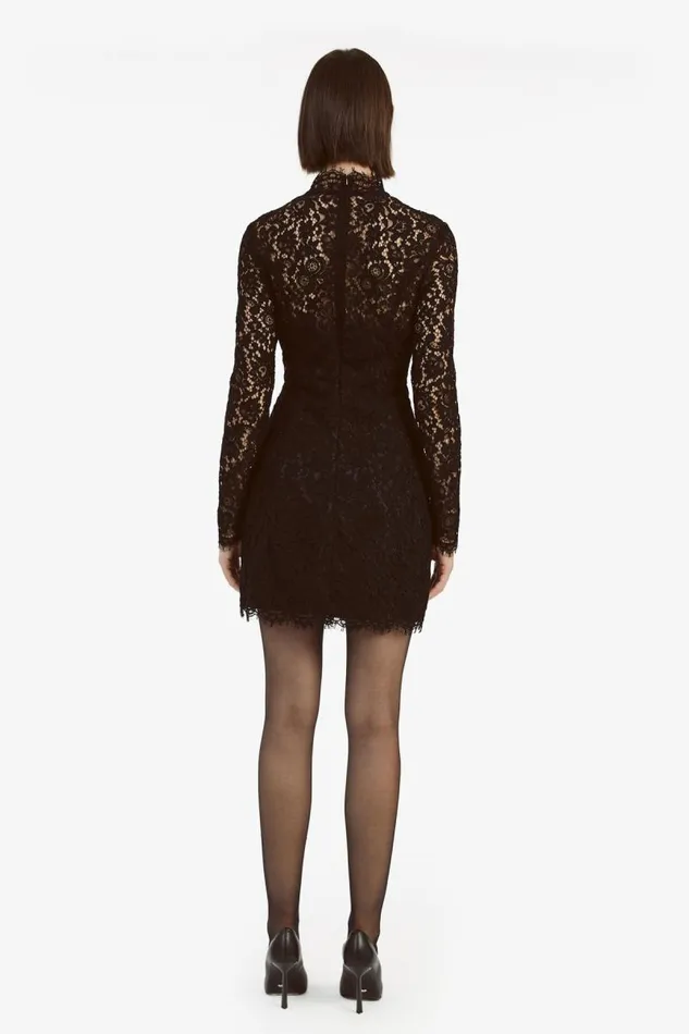 Women Party Dresses Bardot Lulani Long Sleeve Mini Dress In Black Black