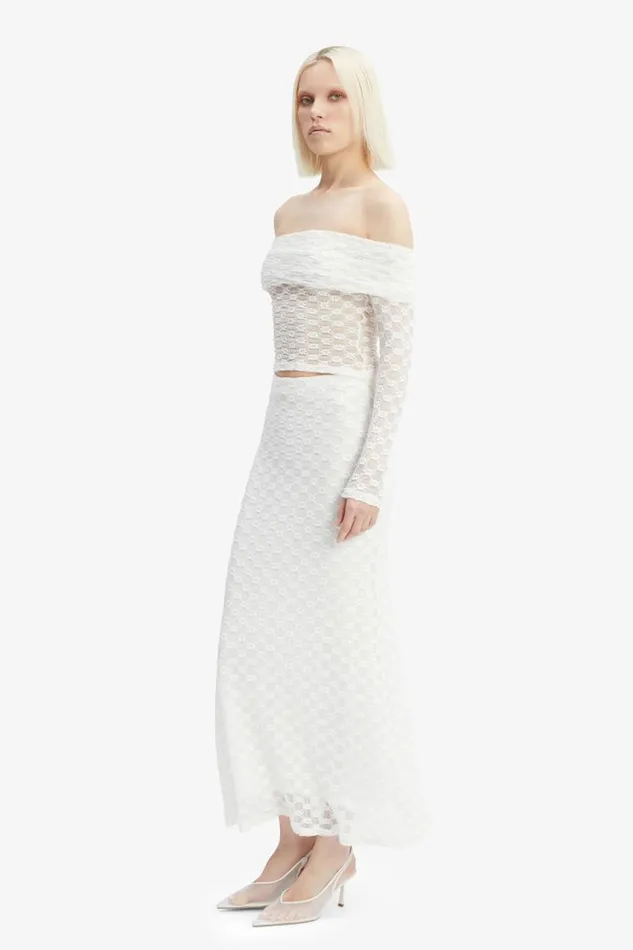 Women Party Tops Bardot Adoni Off The Shoulder Top In Orchid White Orchid White Women Party Tops Bardot Adoni Off The Shoulder Top In Orchid White Orchid White