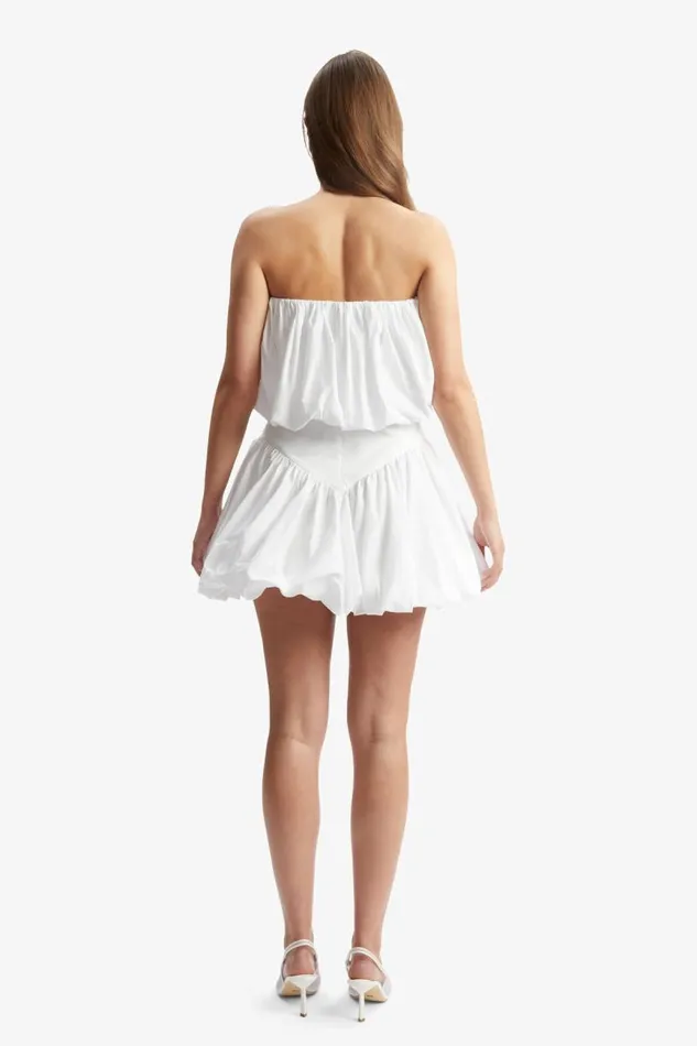Women Party Tops Bardot Lissett Poplin Balloon Top In Orchid White Orchid White
