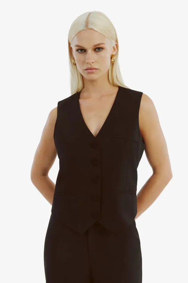 Women Party Tops Bardot Marla Longline Vest In Black Black Women Party Tops Bardot Marla Longline Vest In Black Black