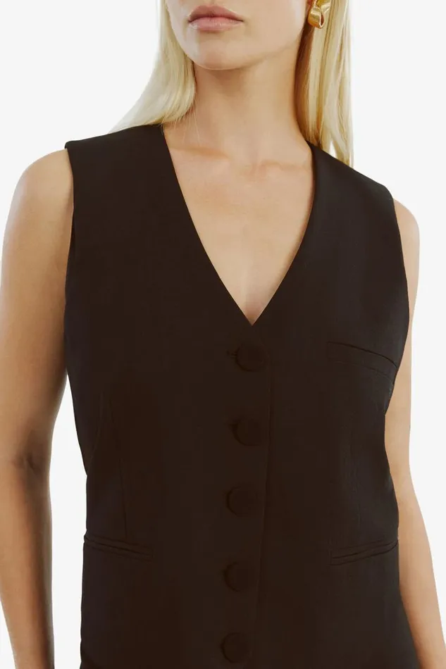 Women Party Tops Bardot Marla Longline Vest In Black Black Women Party Tops Bardot Marla Longline Vest In Black Black