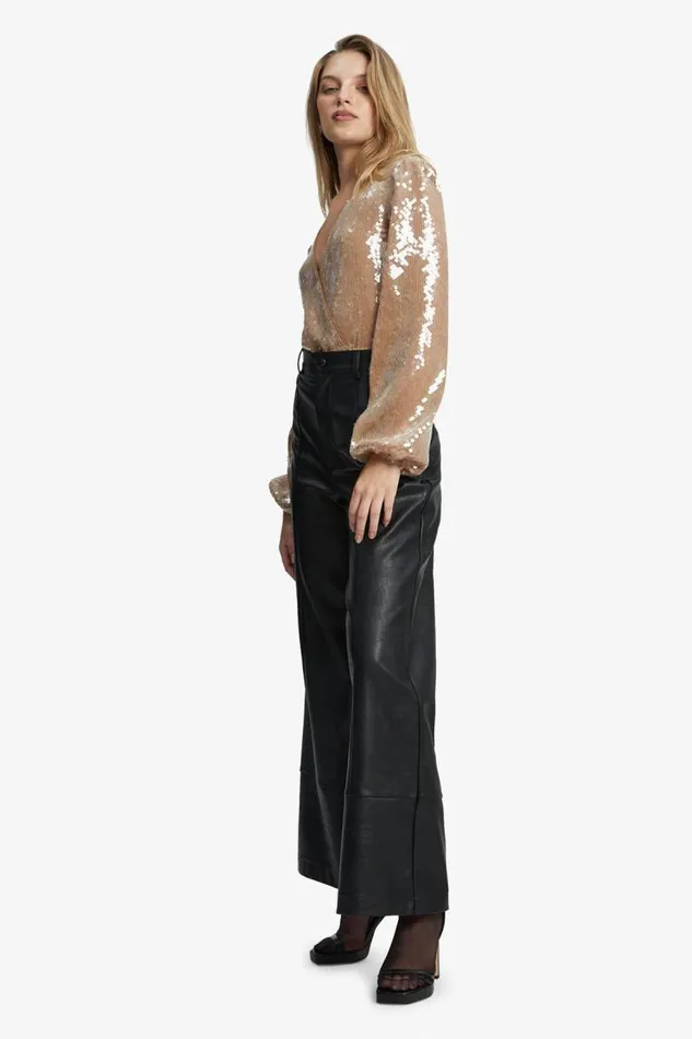 Women Party Tops Bardot Verona Sequin Wrap Bodysuit In Nude Nude Women Party Tops Bardot Verona Sequin Wrap Bodysuit In Nude Nude