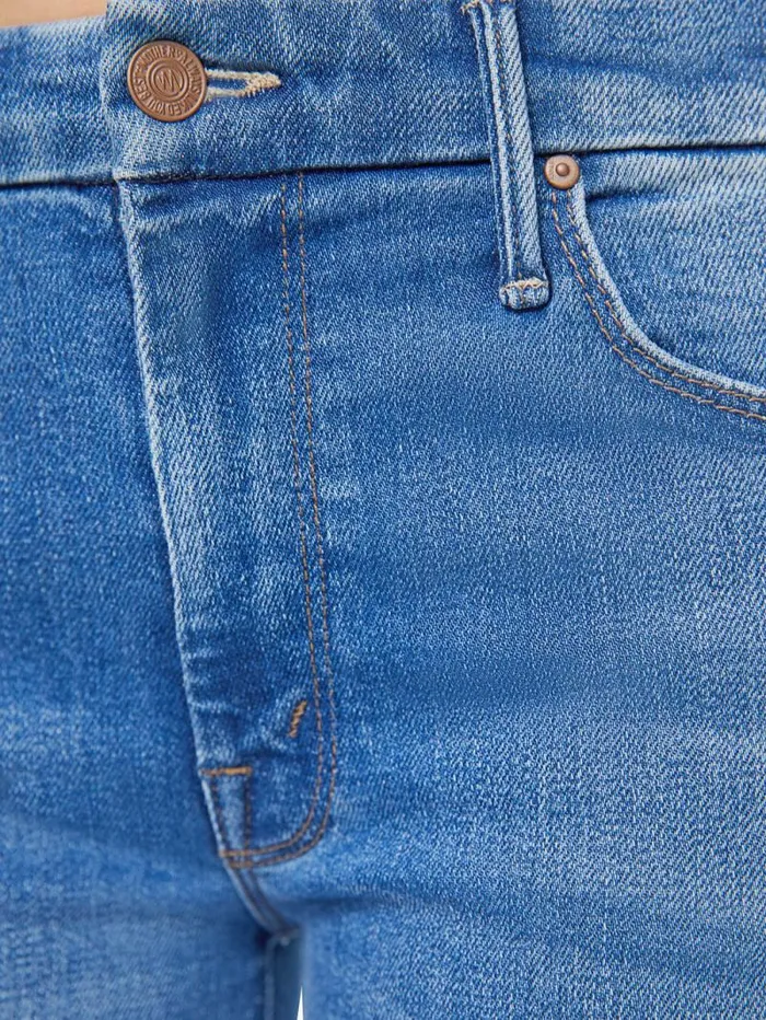Women Petites Mother Denim PETITES The Lil039 Roller Fray Blue medium