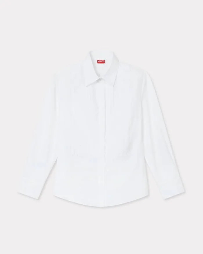 Women Pinstripe Fitted Shirt White Kenzo Shirts And Tops