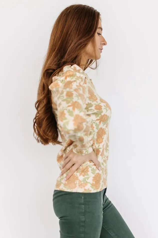 Women Porter Sweater Ivory Multi Floral Baltic Born Blouses and Shirts Women Porter Sweater Ivory Multi Floral Baltic Born Blouses and Shirts