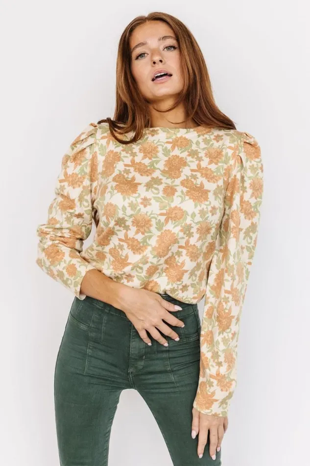 Women Porter Sweater Ivory Multi Floral Baltic Born Blouses and Shirts Women Porter Sweater Ivory Multi Floral Baltic Born Blouses and Shirts