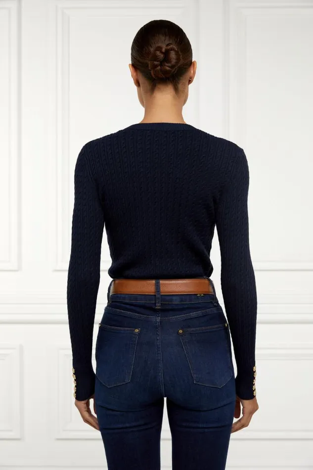 Women Princeton Crew Neck Knit Ink Navy Holland Cooper Knitwear