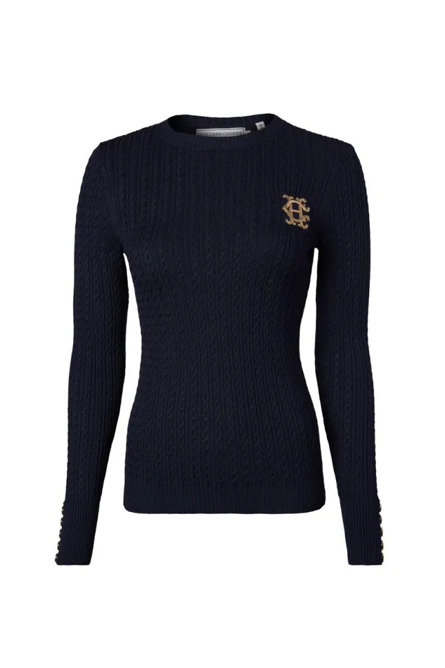 Women Princeton Crew Neck Knit Ink Navy Holland Cooper Knitwear