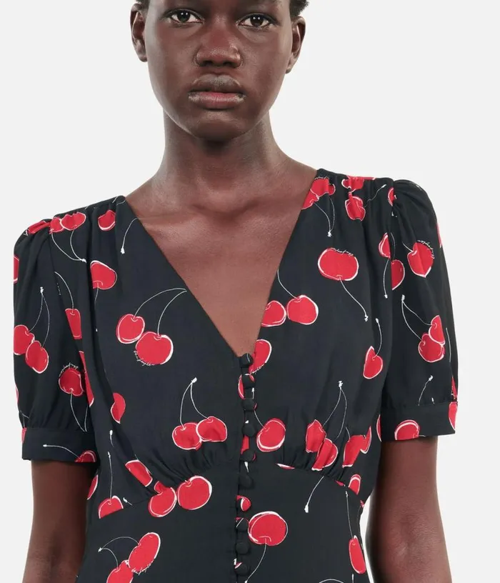 Women Printed Long Dress With Buttoning THE KOOPLES Dresses and Jumpsuits